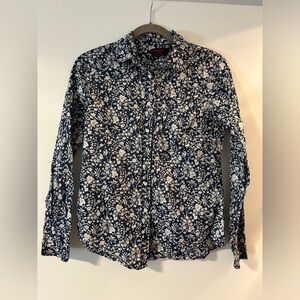 J Crew Liberty Summer Blooms long sleeve button down shirt Size 4
